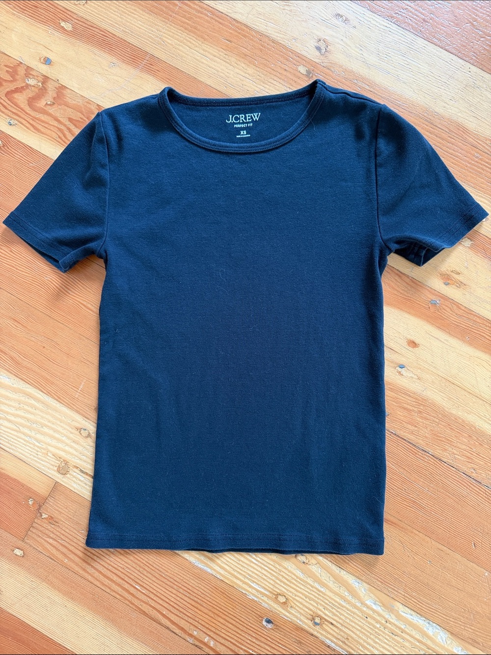 J Crew Black Perfect Fit Short Sleeve Tee Shirt XS